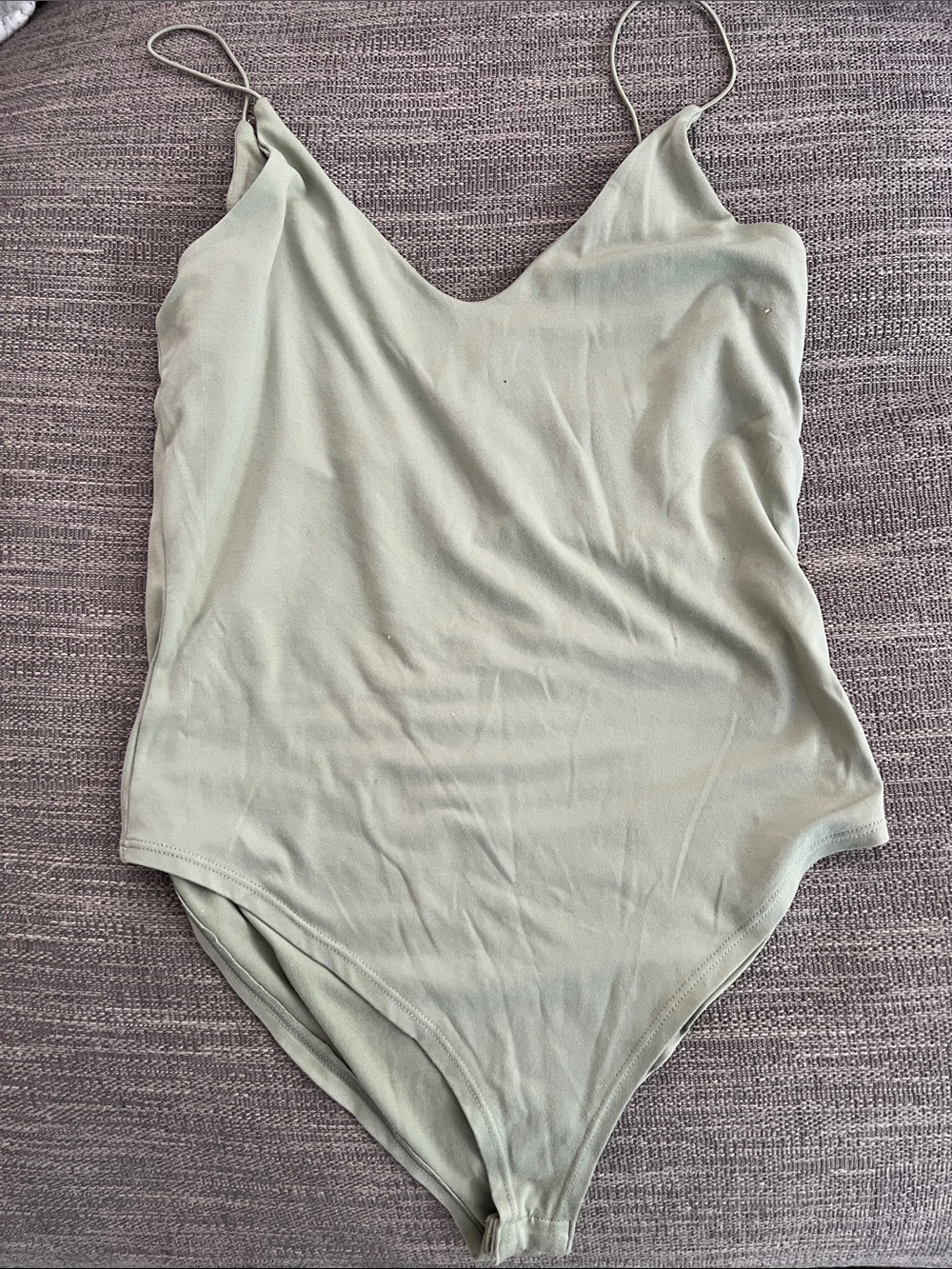Women’s Scoop Neck Slip Bodysuit - Sage Green